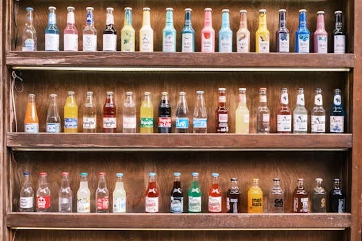 craft soda bottles assorted flavors
